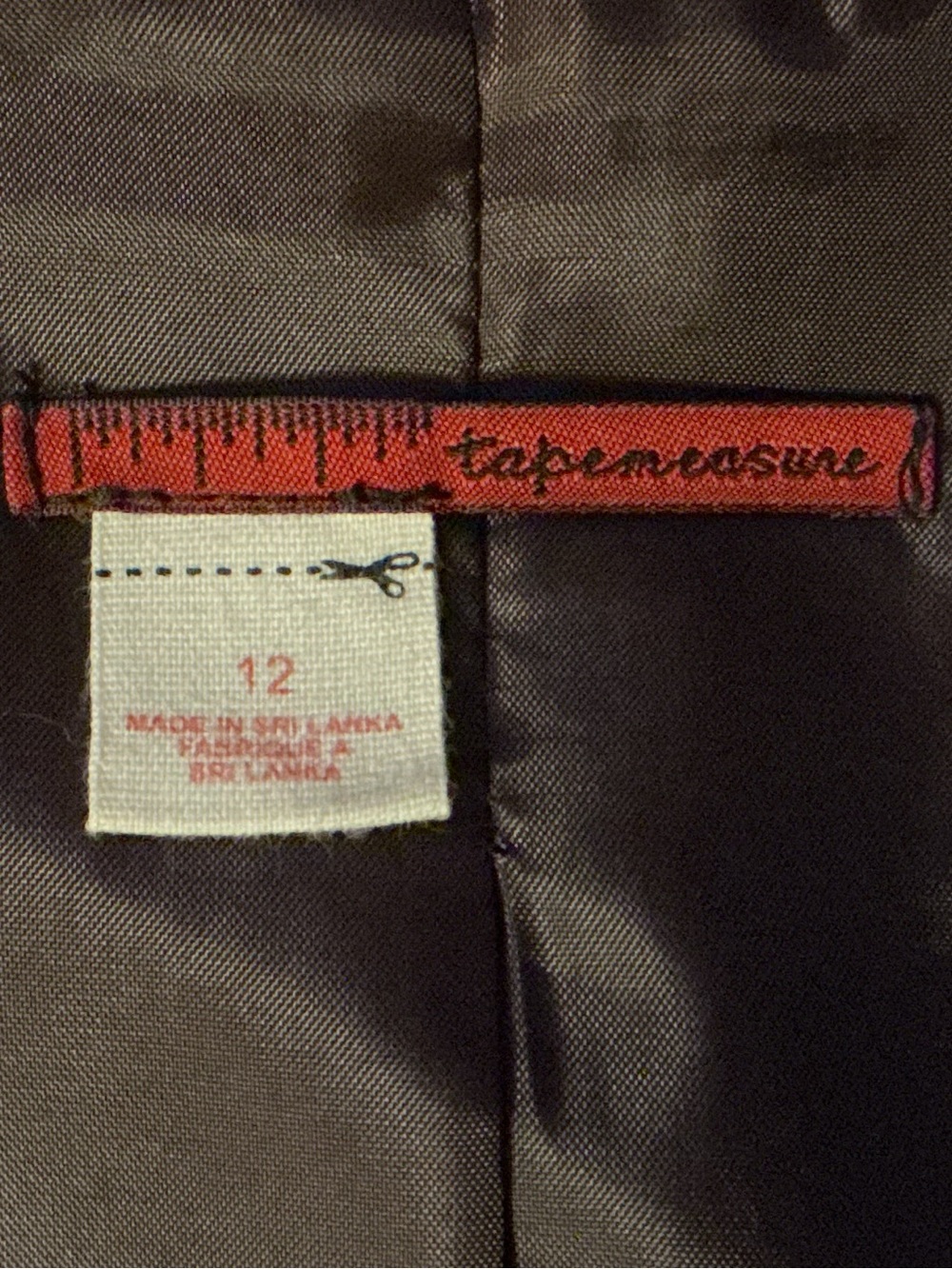 Anthropologie Tapemeasure Vintage Blazer Jacket Brown Tailored Quiet Luxury 12 - Picture 6 of 6